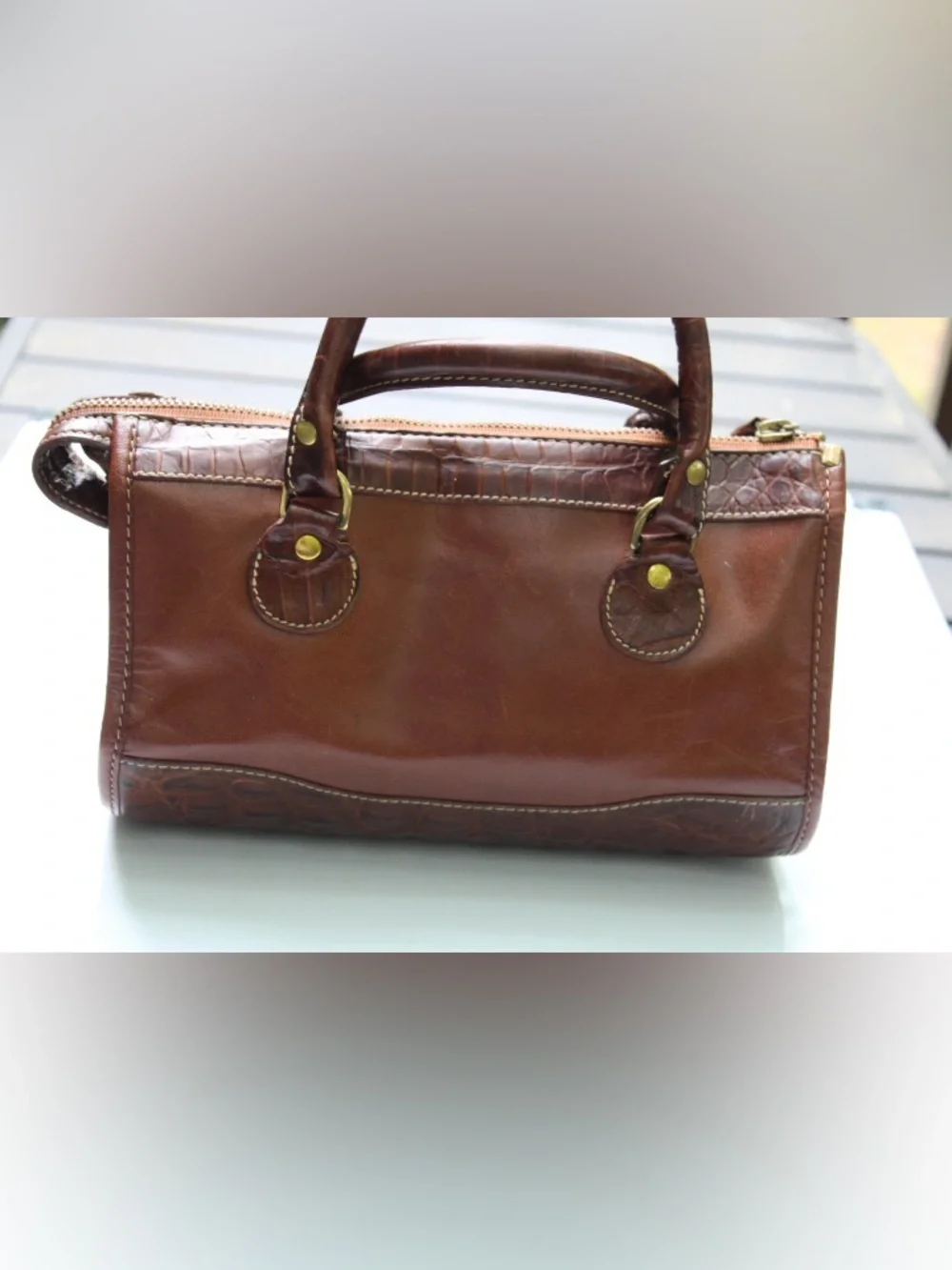 Vintage Brahmin small satchel bag